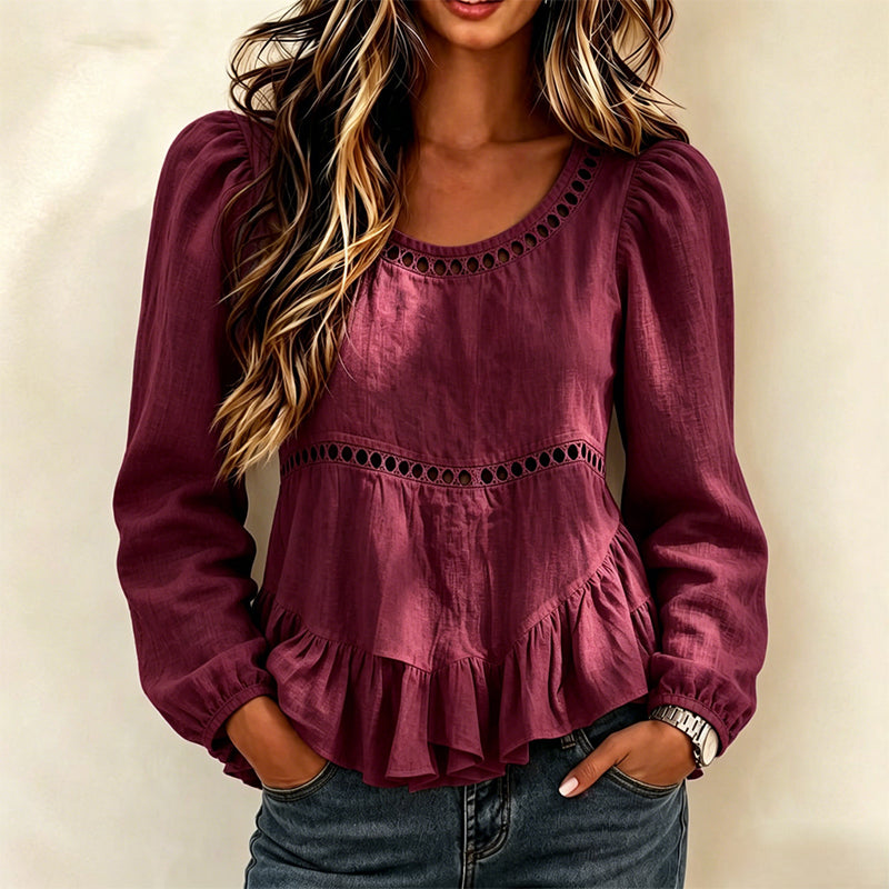 Casual Puff Sleeve Blouse
