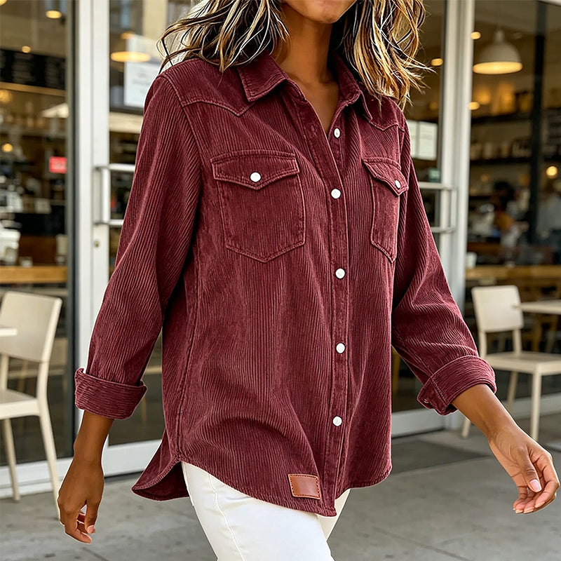 Pocket Button-Front Top