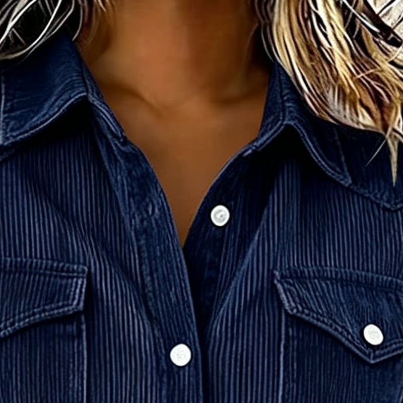 Pocket Button-Front Top