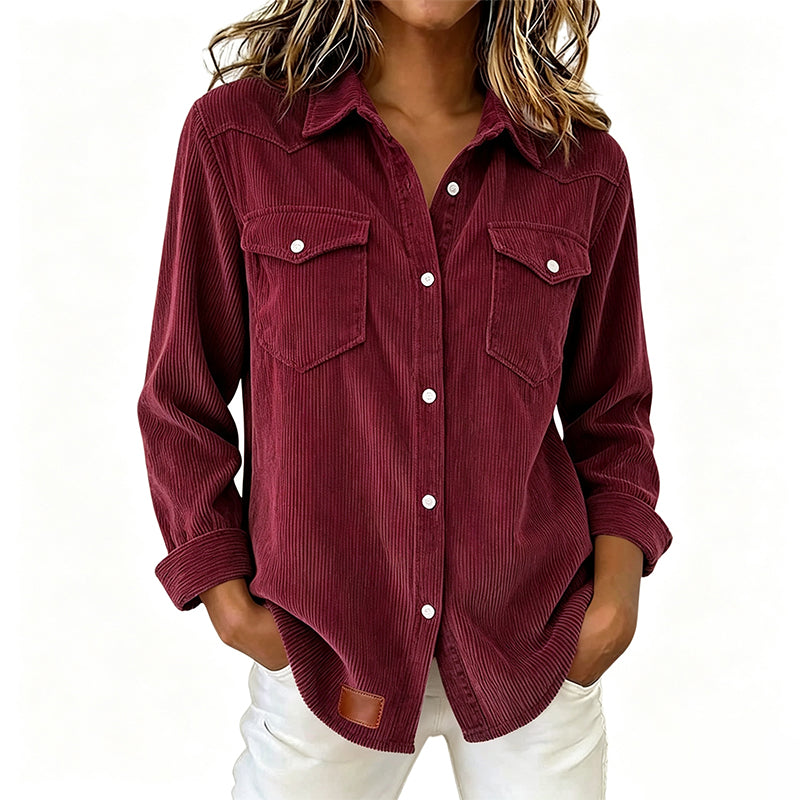 Pocket Button-Front Top