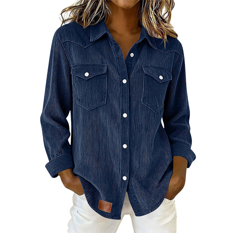 Pocket Button-Front Top