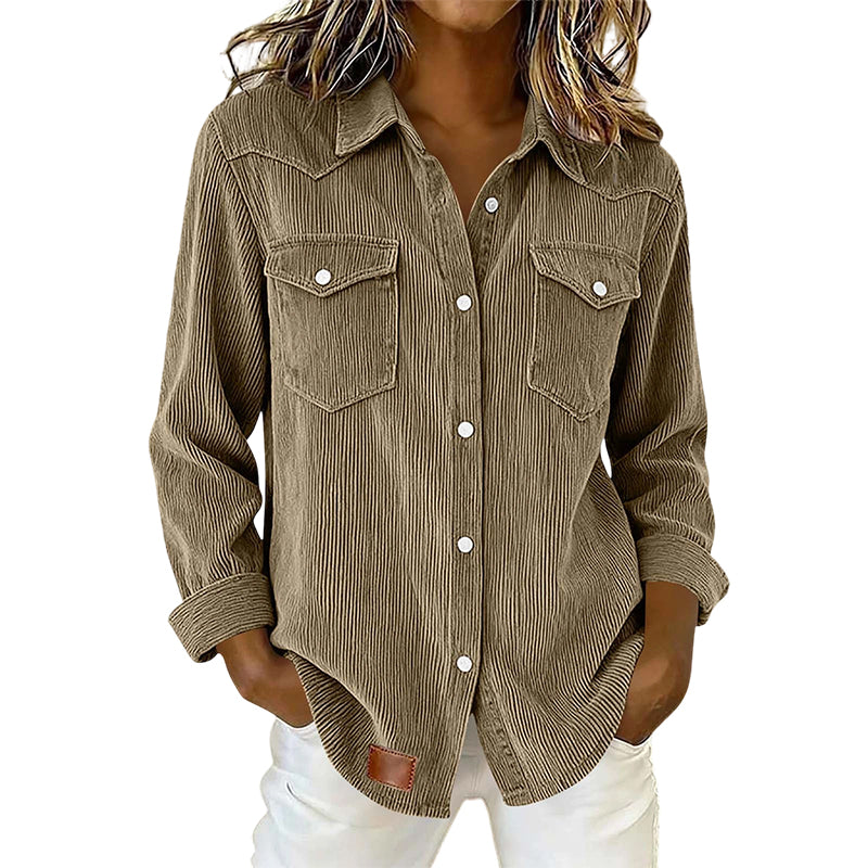 Pocket Button-Front Top