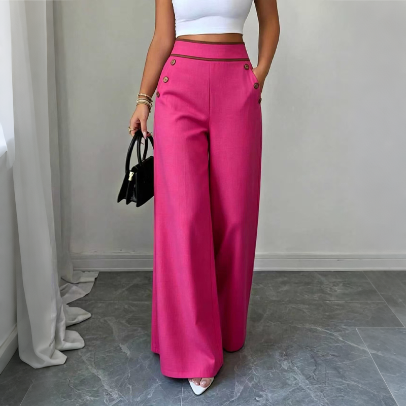 Super-Stretch Wide-Leg Trousers