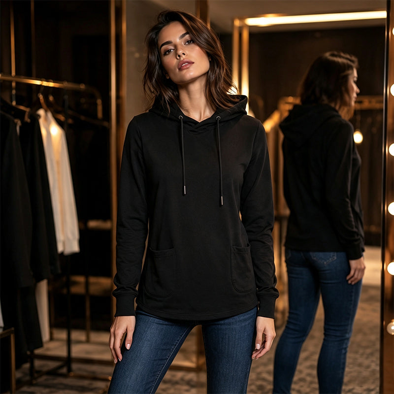 Casual Hoodie with Drawstring & Pockets
