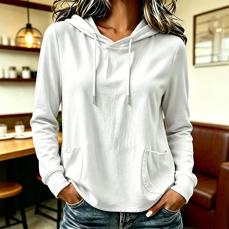 Casual Hoodie with Drawstring & Pockets