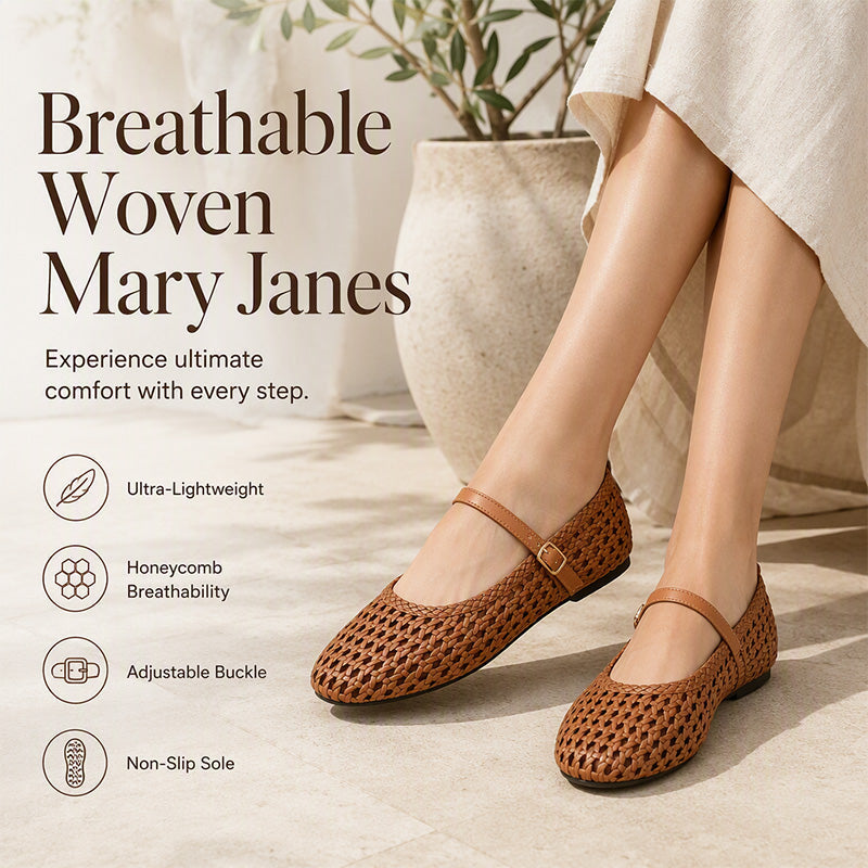 Knitted Mary Jane Shoes - Ultra-Flexible