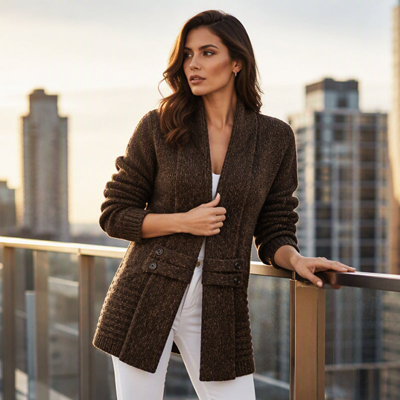 Women's Casual Crossover Knit Cardigan
