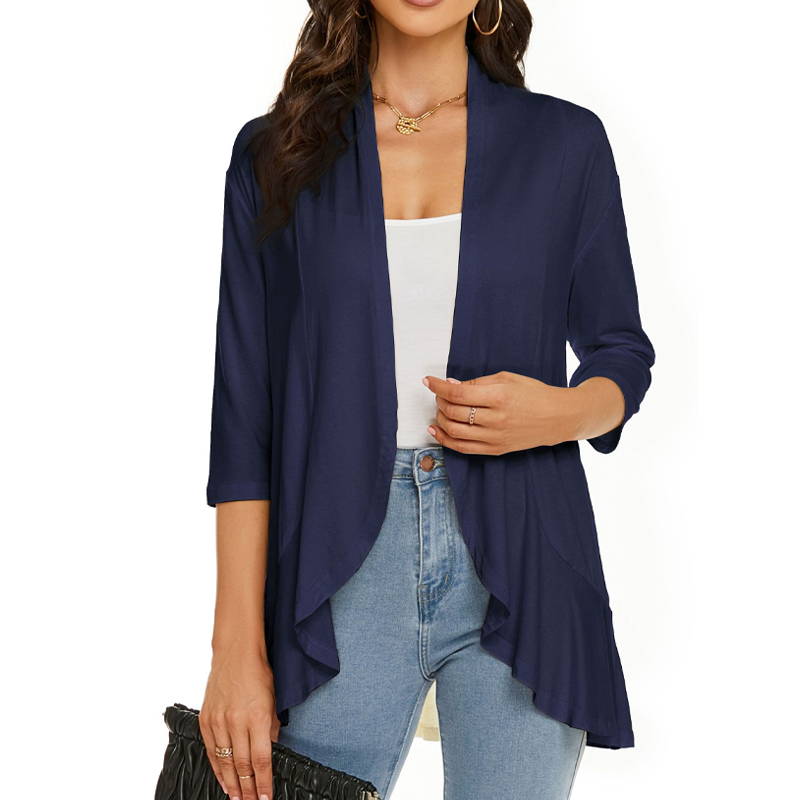 Susan | 3/4 Sleeve Open Front Cardigan
