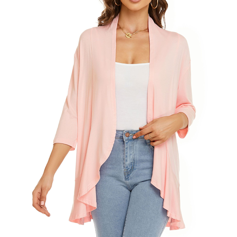 Susan | 3/4 Sleeve Open Front Cardigan