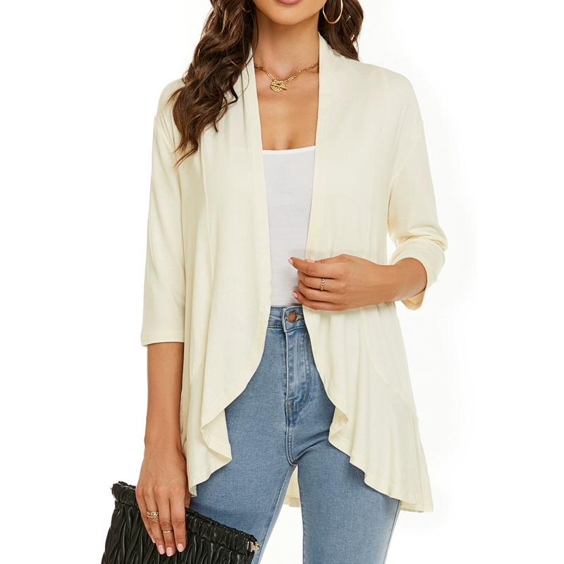 Susan | 3/4 Sleeve Open Front Cardigan