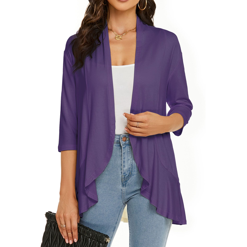 Susan | 3/4 Sleeve Open Front Cardigan