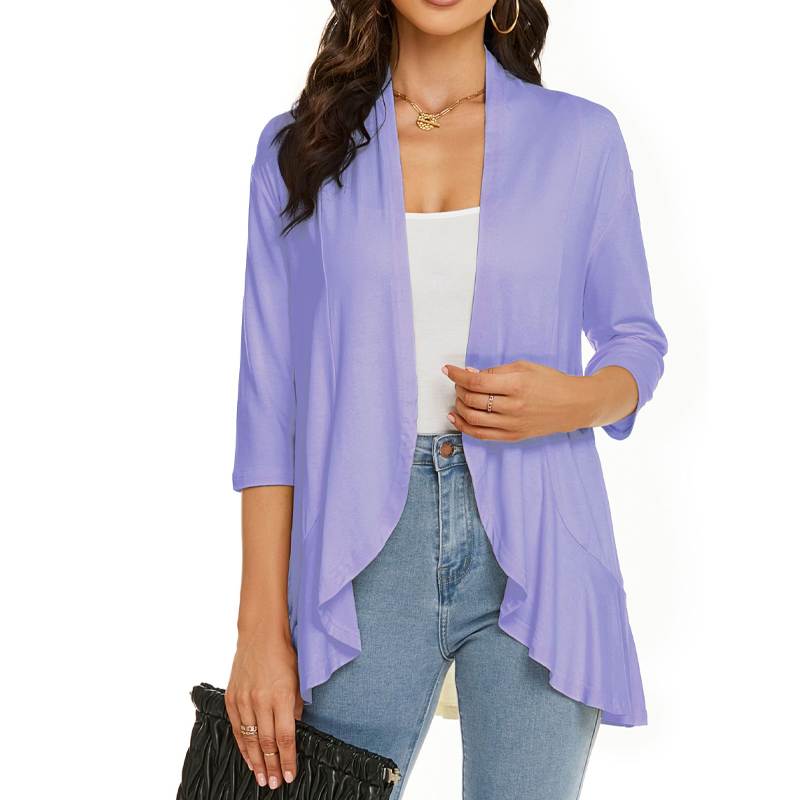 Susan | 3/4 Sleeve Open Front Cardigan