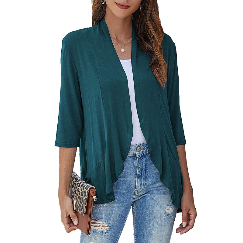 Susan | 3/4 Sleeve Open Front Cardigan