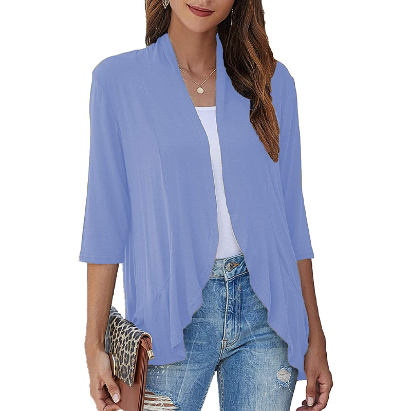 Susan | 3/4 Sleeve Open Front Cardigan