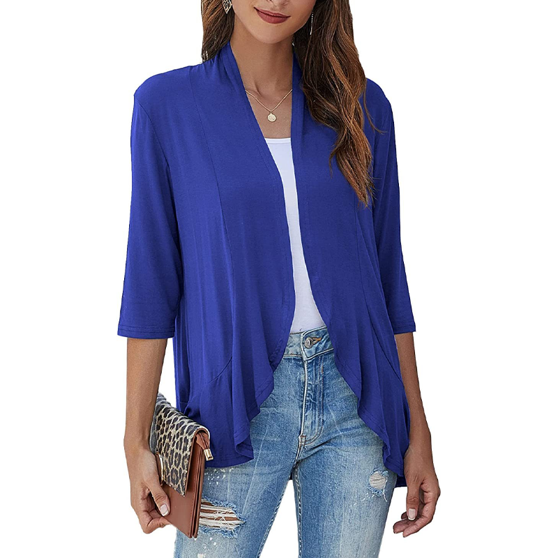 Susan | 3/4 Sleeve Open Front Cardigan