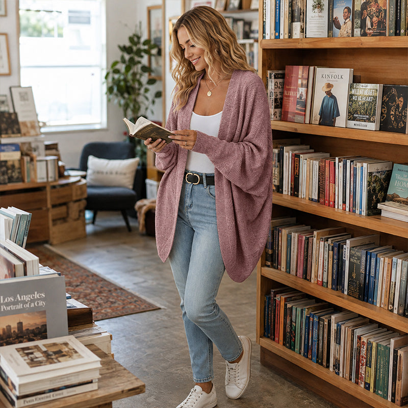Loose Batwing Knit Cardigan