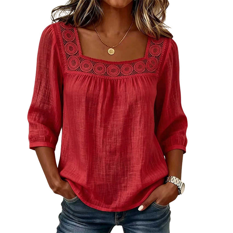 June | Blouse with Square Neckline