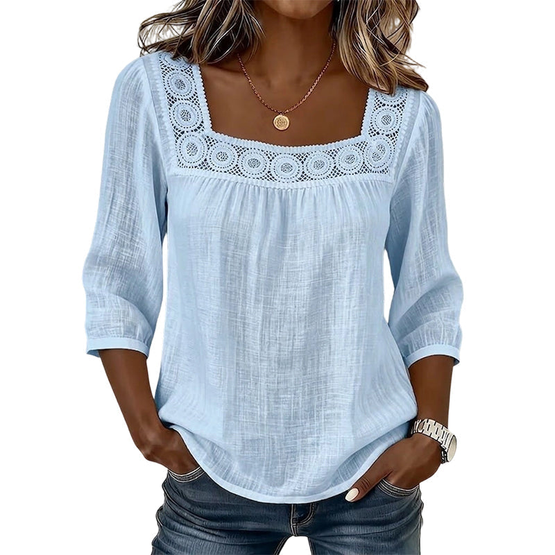 June | Blouse with Square Neckline