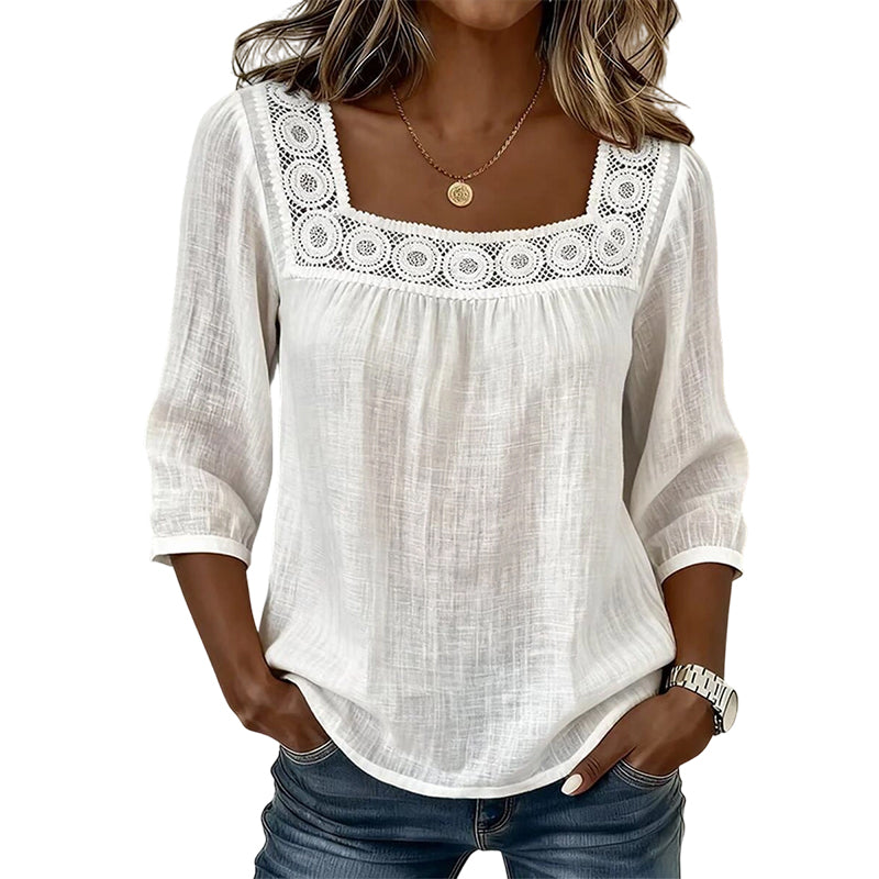 June | Blouse with Square Neckline
