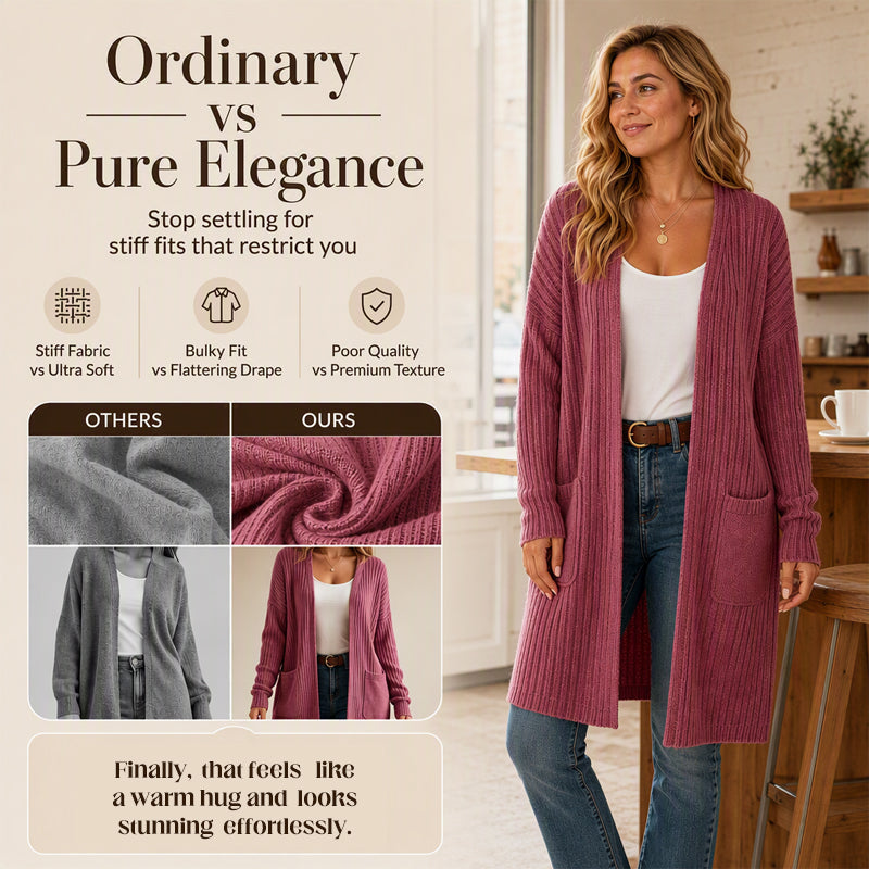 Lily | Ribbed Knit Cardigan