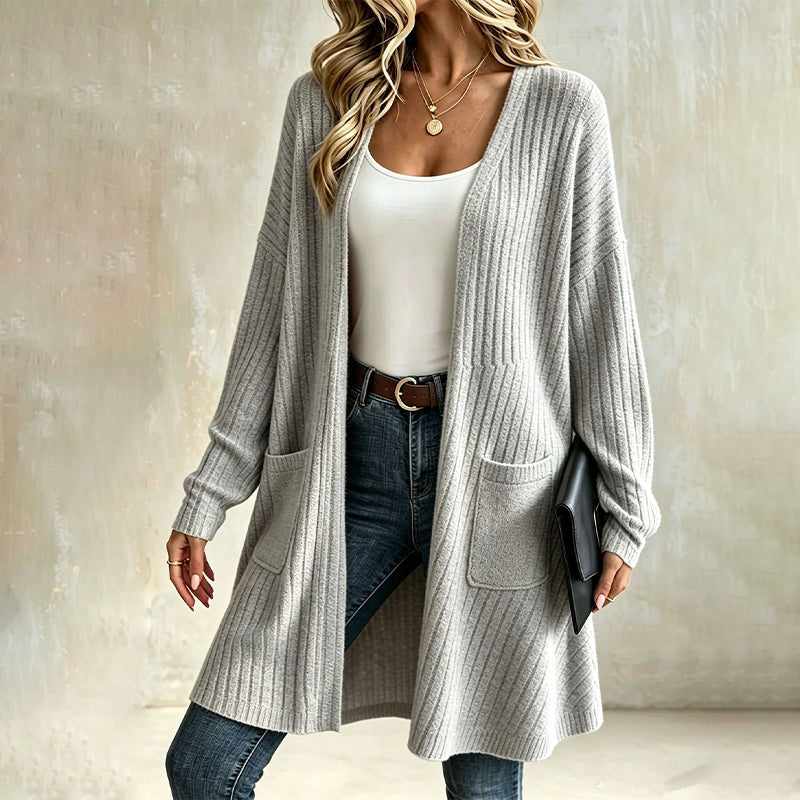 Lily | Ribbed Knit Cardigan