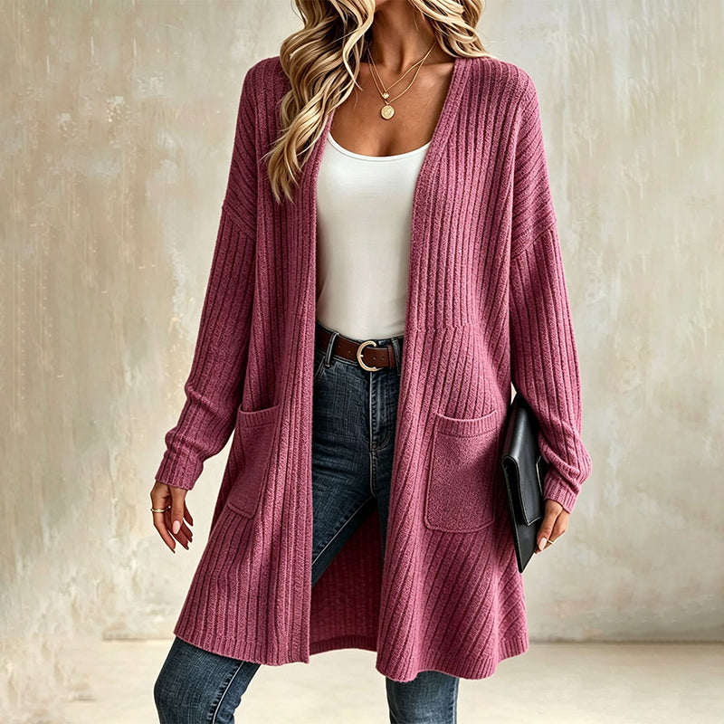 Lily | Ribbed Knit Cardigan