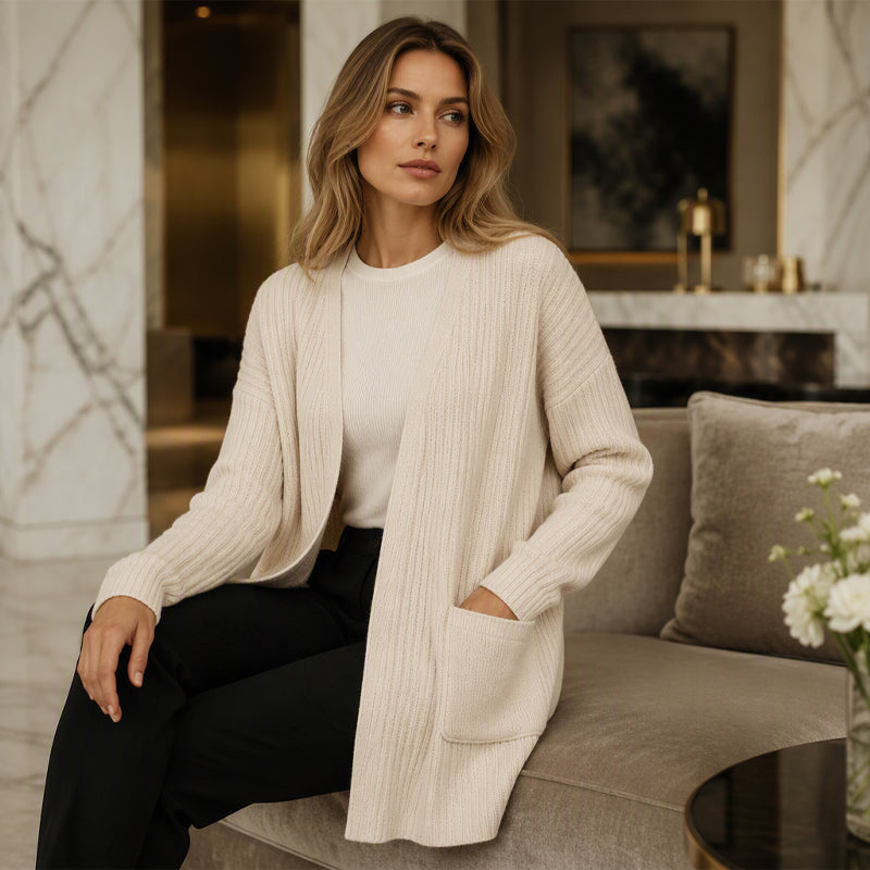 Lily | Ribbed Knit Cardigan