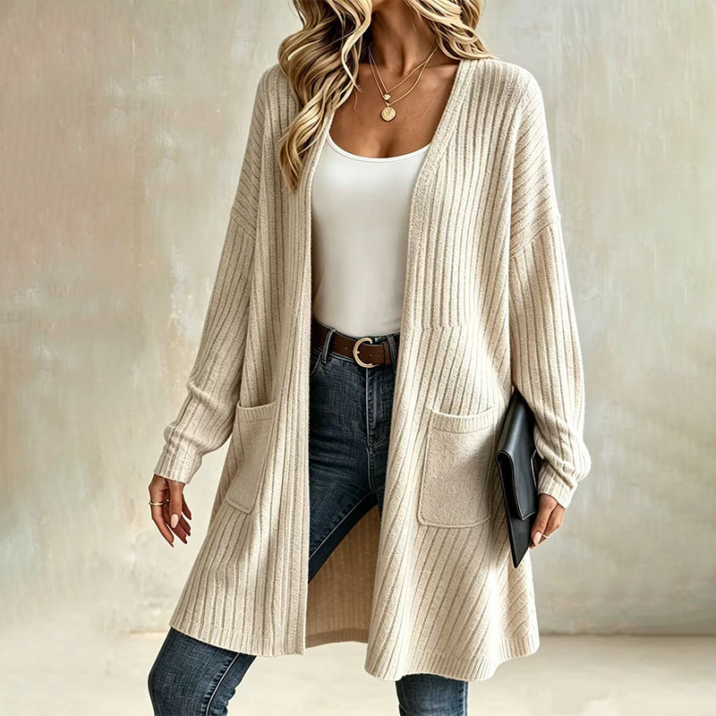 Lily | Ribbed Knit Cardigan