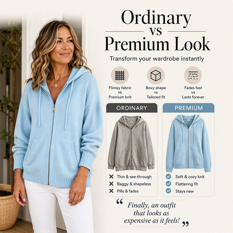 Elyza | Loose Hooded Knit Cardigan