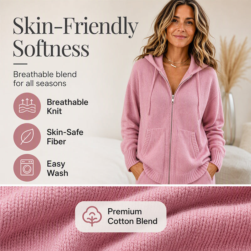 Elyza | Loose Hooded Knit Cardigan