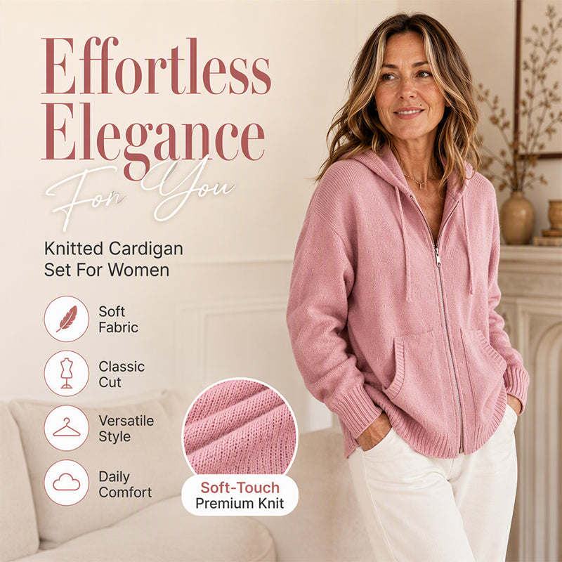 Elyza | Loose Hooded Knit Cardigan