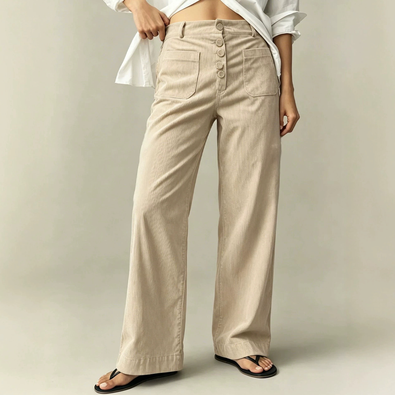 Lucy | Women's Wide-Leg Corduroy Trousers