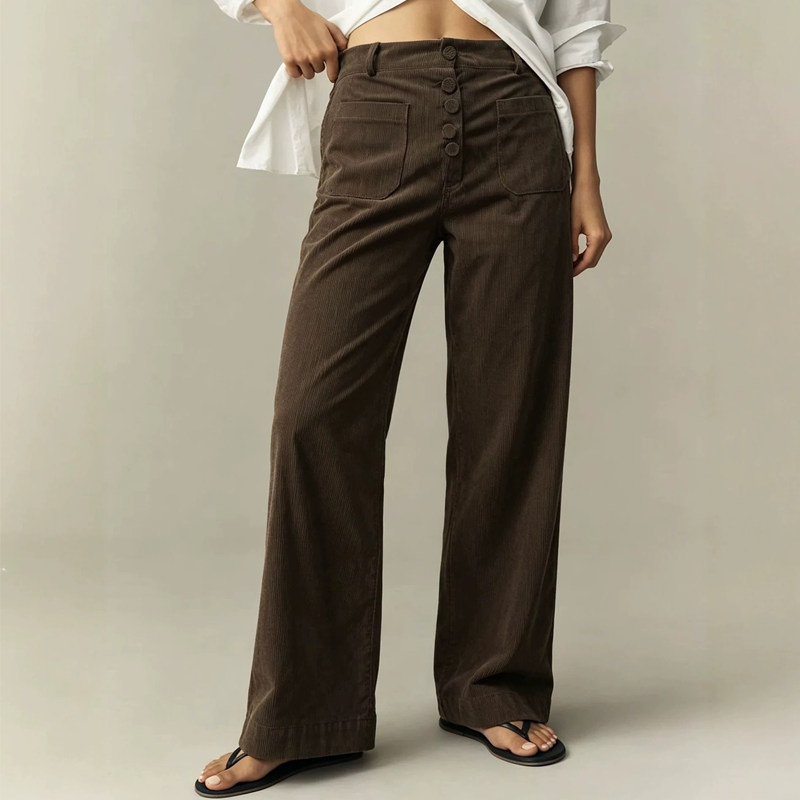 Lucy | Women's Wide-Leg Corduroy Trousers