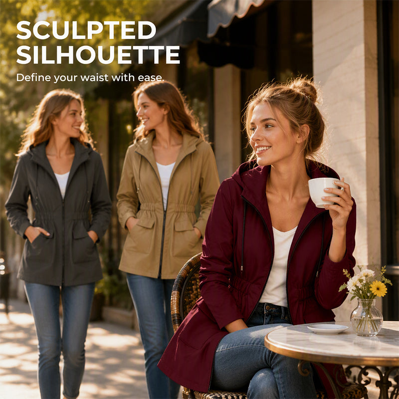 Suzie | Waterproof Hooded Rain Jacket