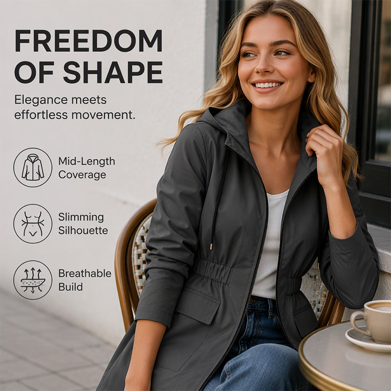 Suzie | Waterproof Hooded Rain Jacket