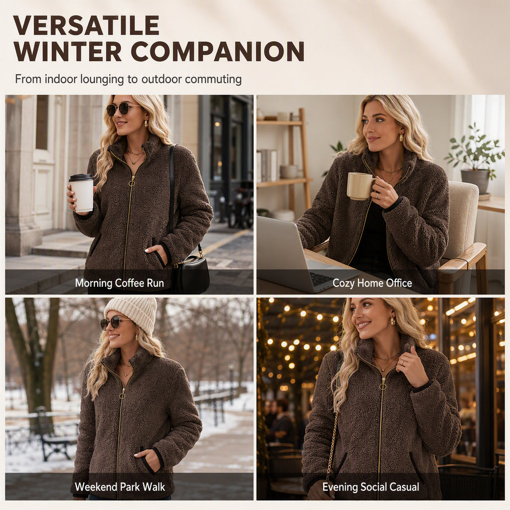 Evie | Casual Zip-Up Cardigan
