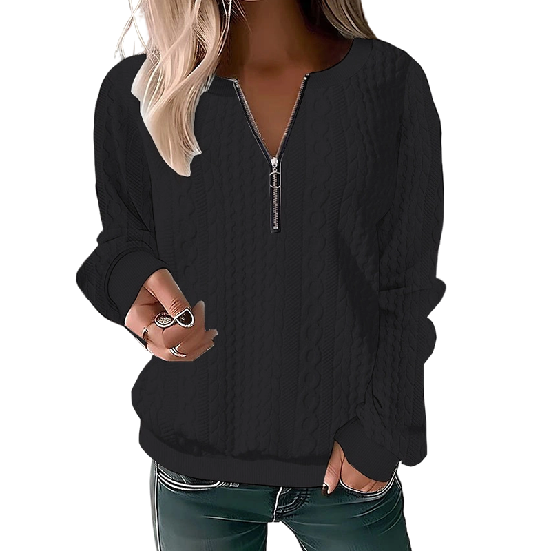 Evelynn | Cable Knit Half-Zip Jumper