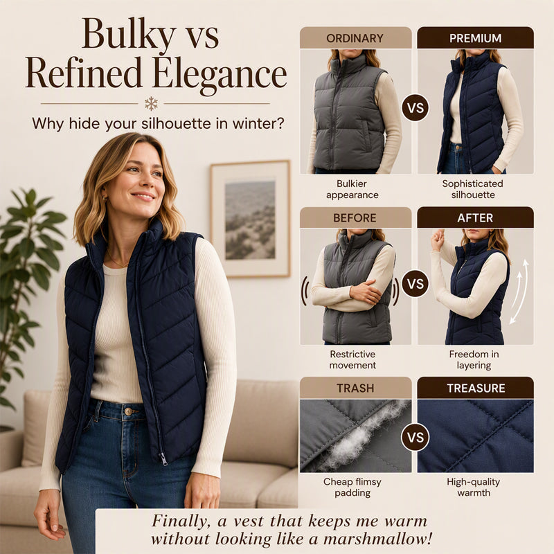 Susan | Quilted Stand-Collar Puffer Gilet
