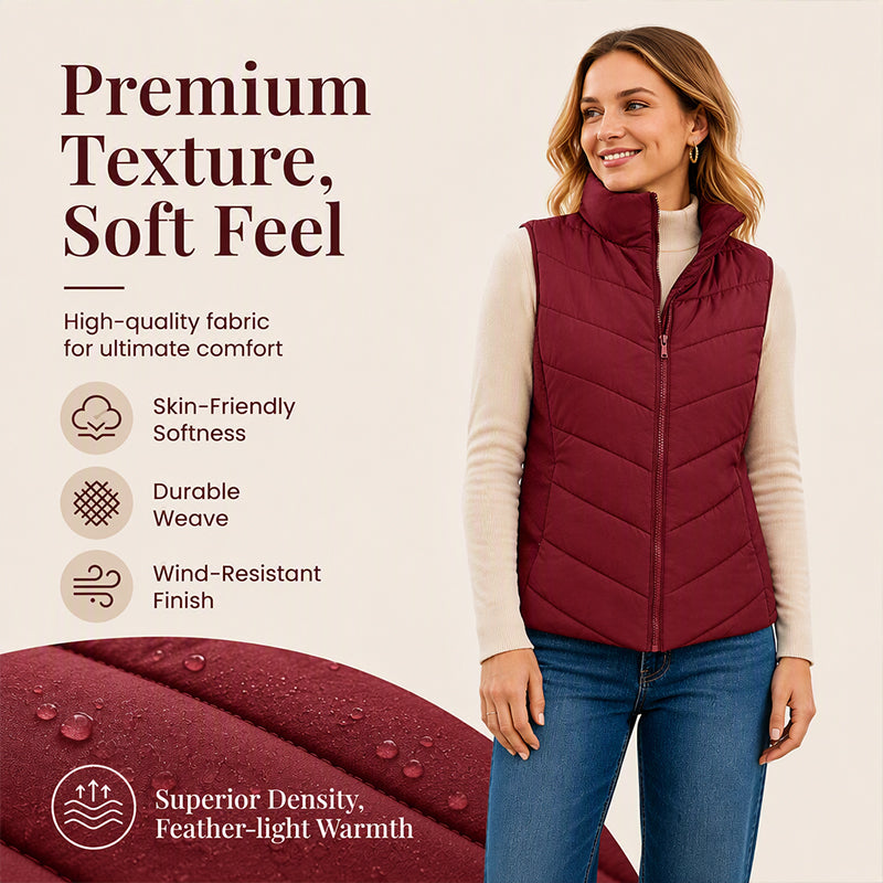 Susan | Quilted Stand-Collar Puffer Gilet