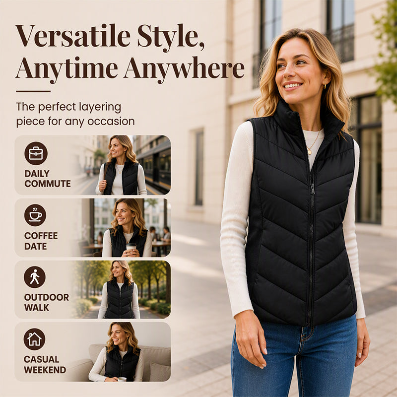 Susan | Quilted Stand-Collar Puffer Gilet