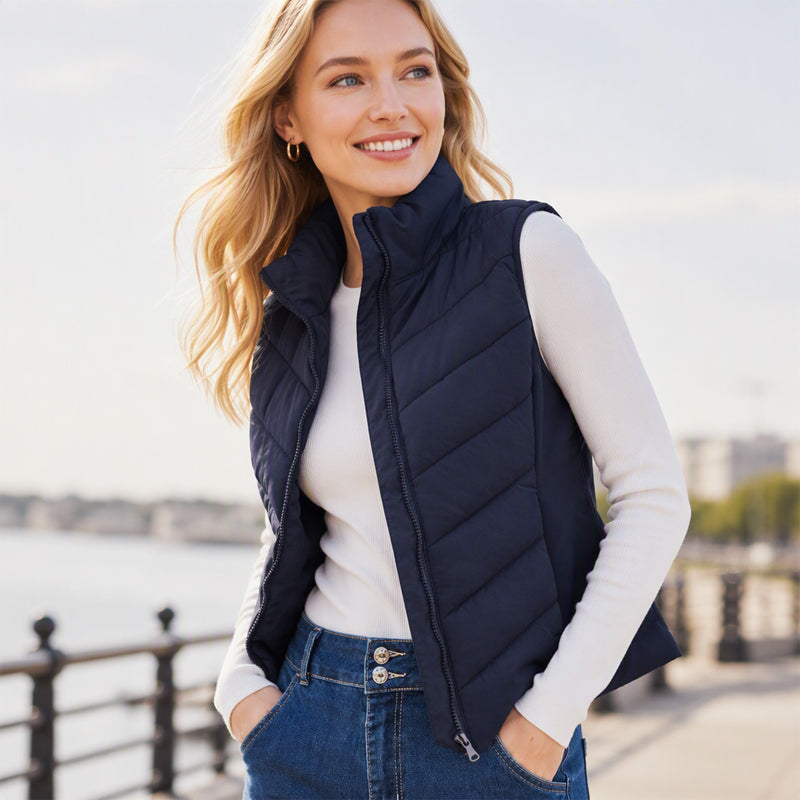 Susan | Quilted Stand-Collar Puffer Gilet