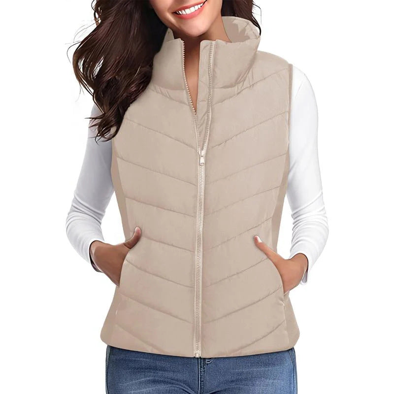 Susan | Quilted Stand-Collar Puffer Gilet
