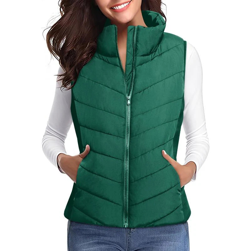 Susan | Quilted Stand-Collar Puffer Gilet