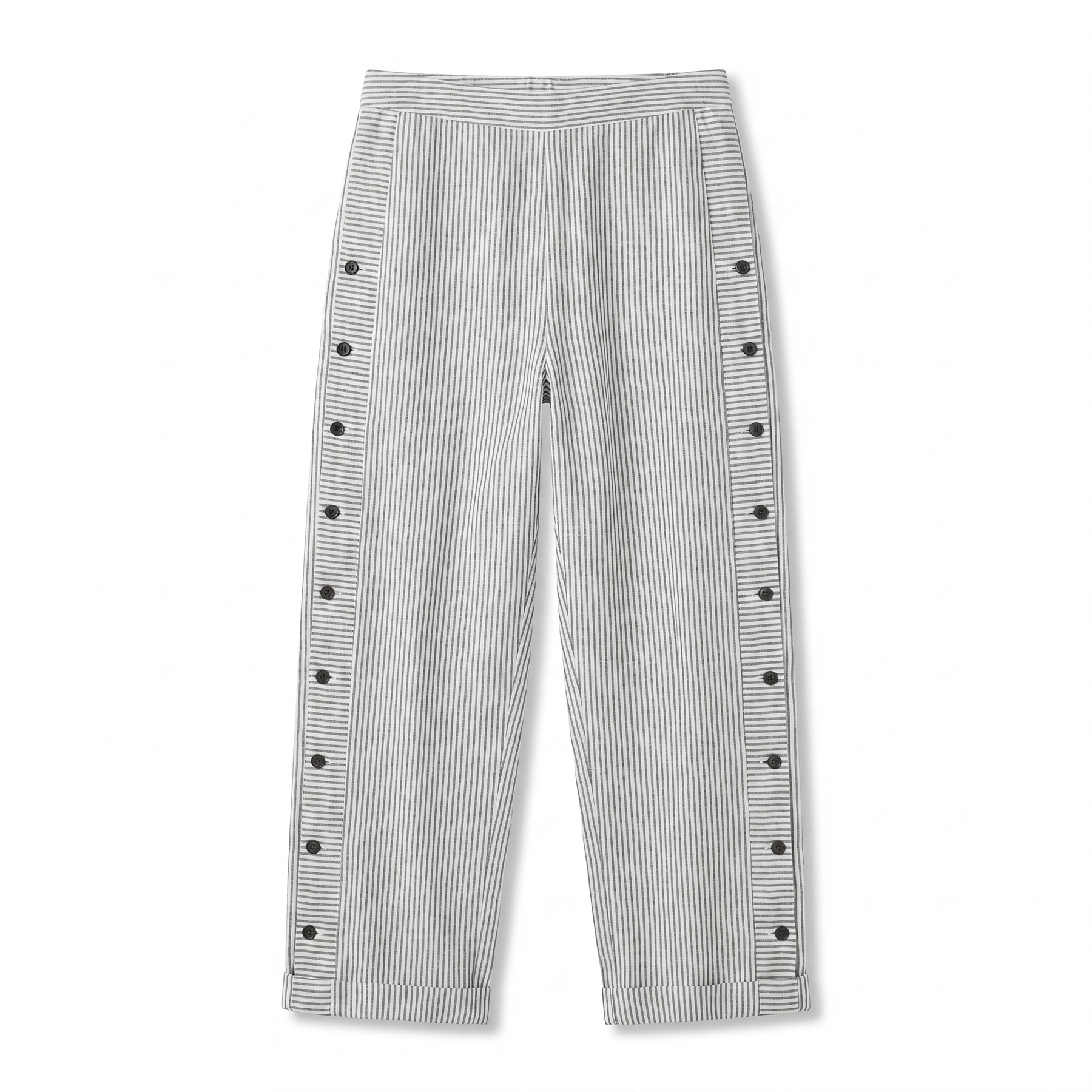Tess | Striped Panel Button Trousers